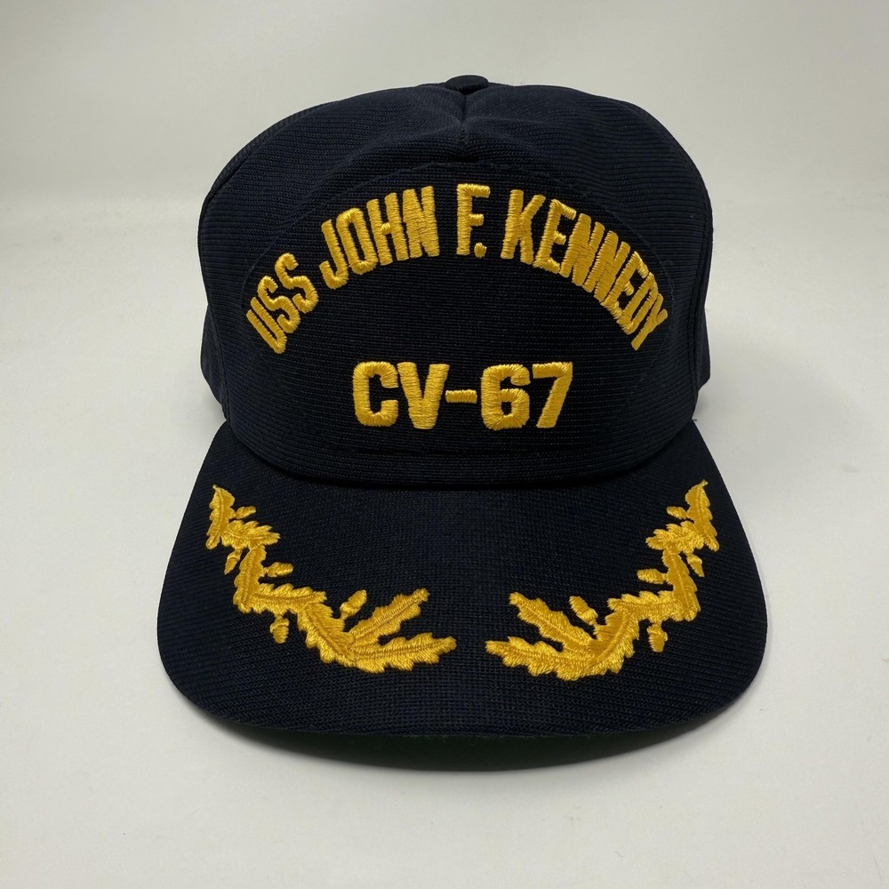 USS John F. Kennedy CV-67 Hat Cap‎ Snap Back Mens One Size Navy Blue CAP-10 USA